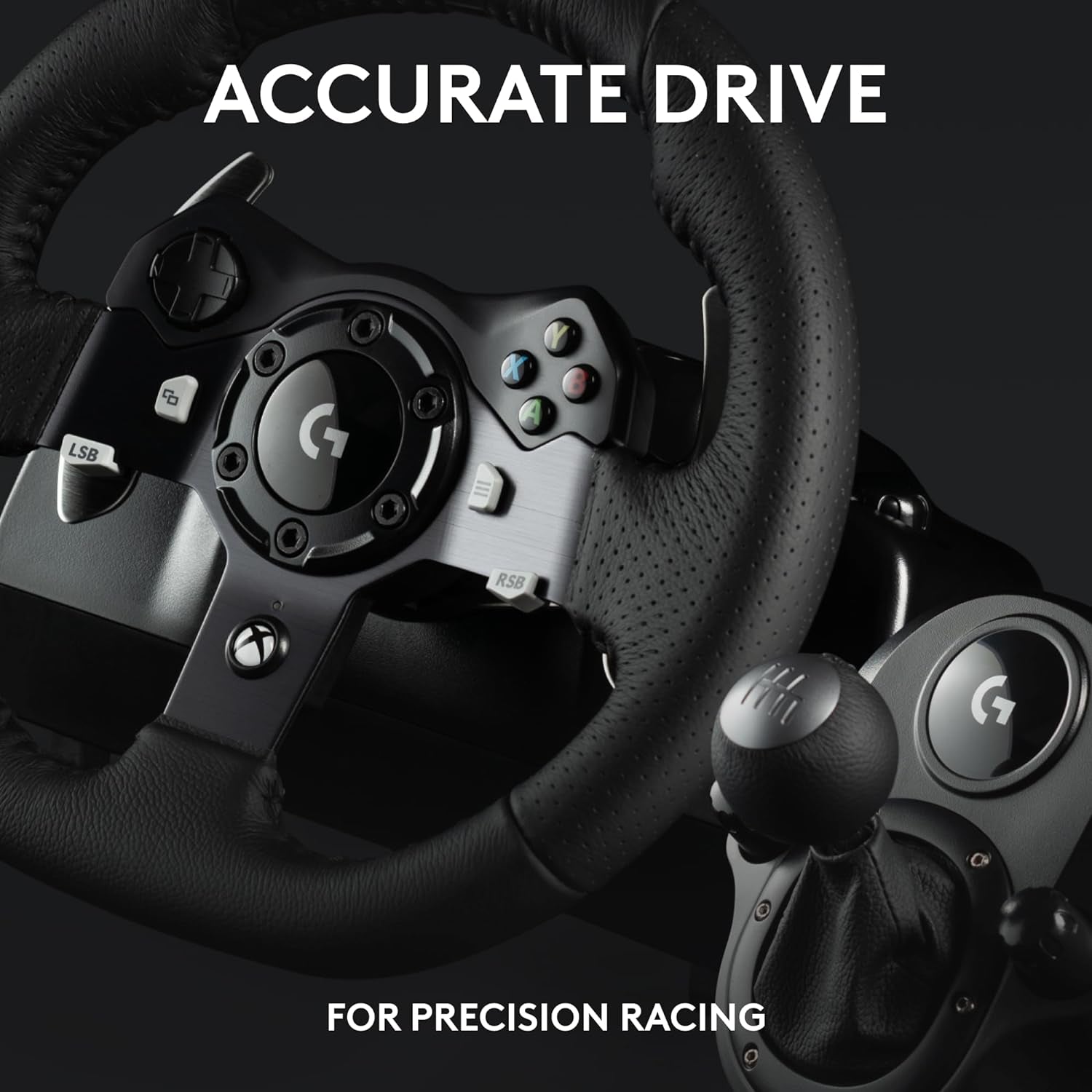920 Driving Force Racing Wheel and Pedals, Force Feedback +  Driving Force Shifter - Xbox Series X|S, Xbox One and PC, Mac - Black