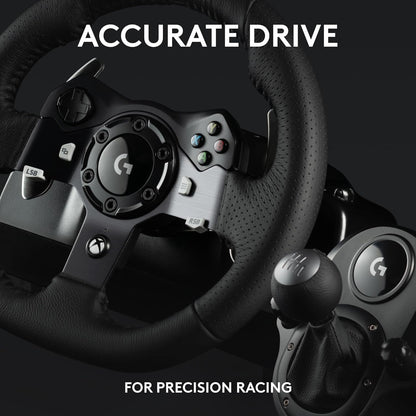 920 Driving Force Racing Wheel and Pedals, Force Feedback +  Driving Force Shifter - Xbox Series X|S, Xbox One and PC, Mac - Black