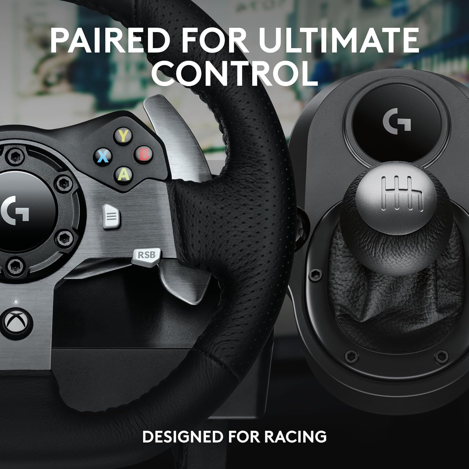 920 Driving Force Racing Wheel and Pedals, Force Feedback +  Driving Force Shifter - Xbox Series X|S, Xbox One and PC, Mac - Black