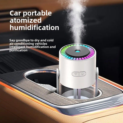 Air Humidifier Portable Humidifier with Rotating Mist & Starry Light USB Car Humidifier Smart Humidifier for Home Office Travel