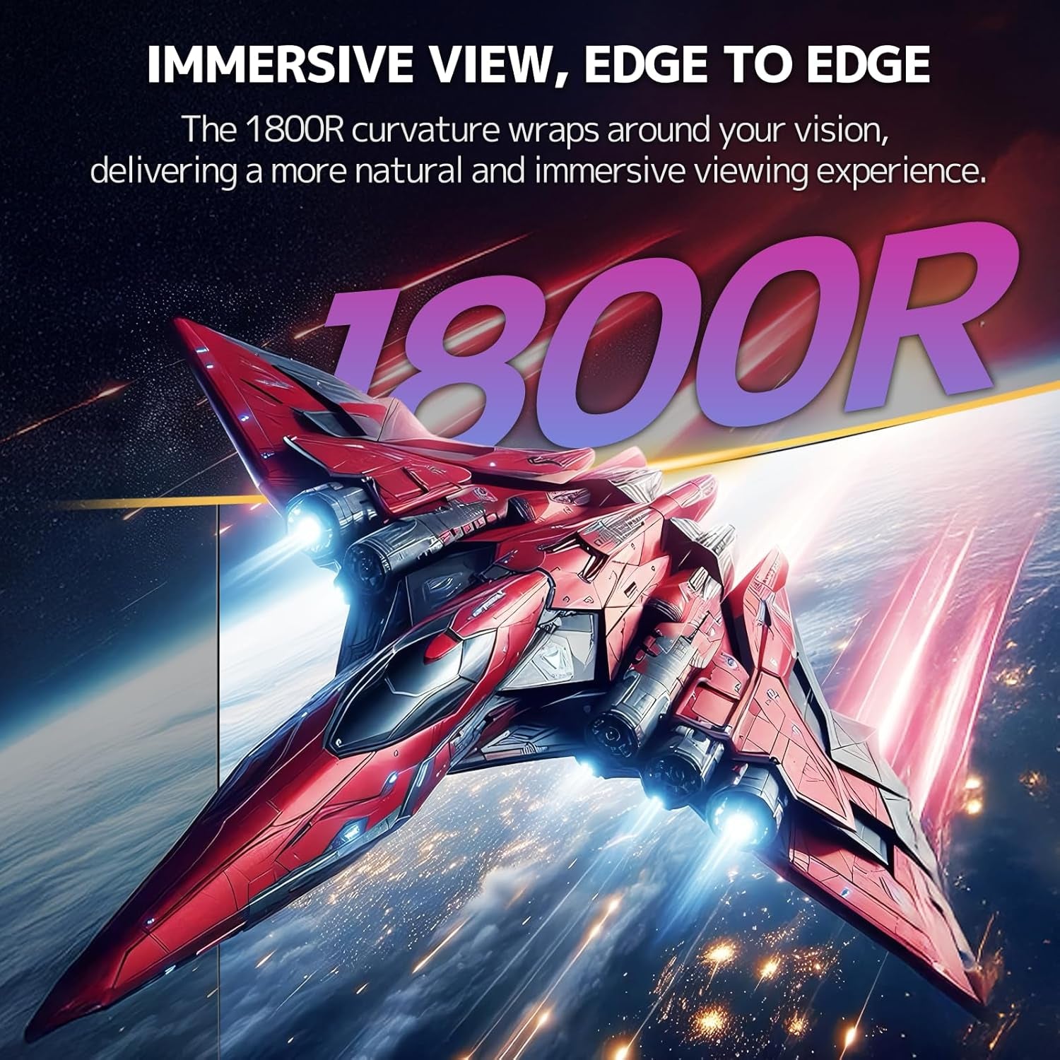 32" Curved Gaming Monitor, 240Hz Full HD 1920×1080P VA Panel, 1800R Ultra-Wide Screen, 120% Srgb Color, AMD Freesync, Low Blue Light, HDMI 2.0 & DP 1.4 Ports, Wall Mountable Installs-Black