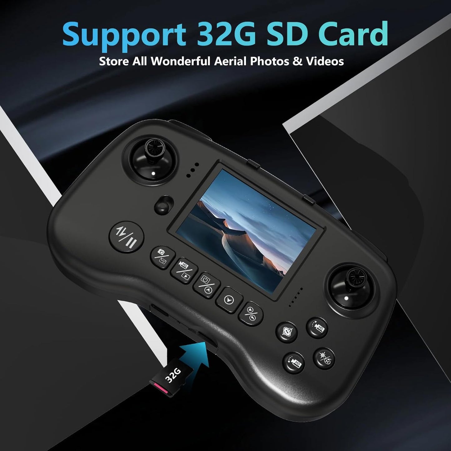 Drone with 4K Camera for Adults, Drone with LCD Screen 2.8 Inch, 32G SD Card, Professional Brushless Motor 270° Obstacle Avoidance, Foldable Remote Control Mini Quadcopter for Beginners