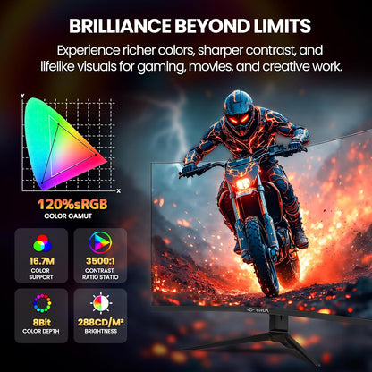 32" Curved Gaming Monitor, 240Hz Full HD 1920×1080P VA Panel, 1800R Ultra-Wide Screen, 120% Srgb Color, AMD Freesync, Low Blue Light, HDMI 2.0 & DP 1.4 Ports, Wall Mountable Installs-Black